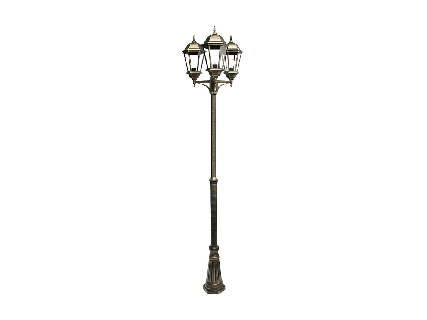 Hot AKUNADECOR Farola De Aluminio Regulus 3 Luces Regulable En Altura Negro