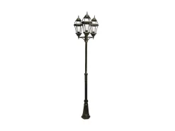 AKUNADECOR Iluminación Exterior-Farola 3 Luces Para Exterior Aluminio En Becrux Regulable Negro