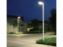Iluminación Exterior-Farola LED solar 3000lm crepuscular + pir + control remoto Negro