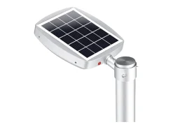 Iluminación Exterior-Farola LED solar 3000lm crepuscular + pir + control remoto Negro