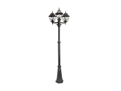 Clearance AKUNADECOR Farola Marron Para Jardin Bootes En Aluminio, De 3 Luces Marru00f3n