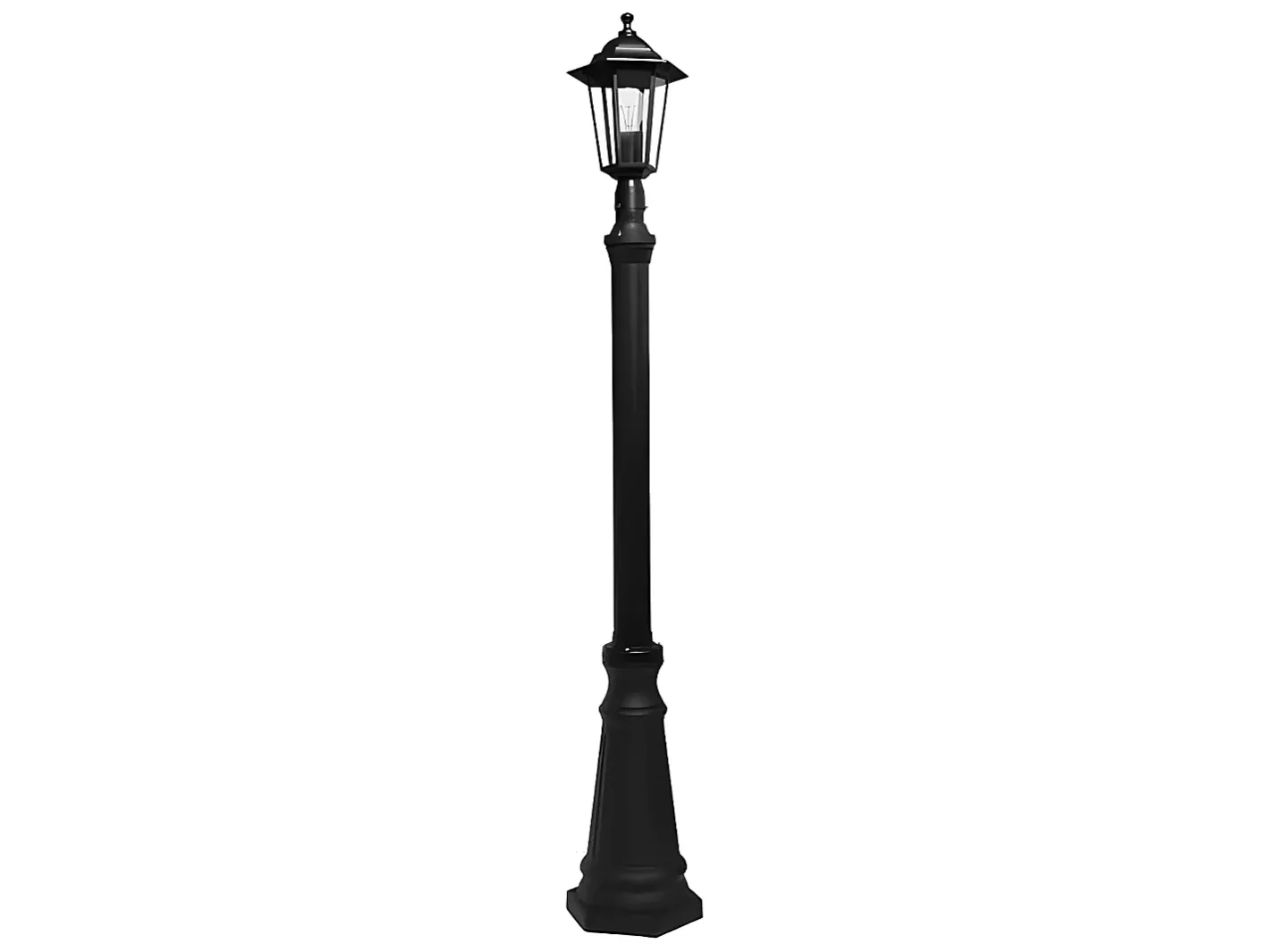 AKUNADECOR Iluminación Exterior-Farola Regulable En Altura Modelo Auriga De Aluminio, Negro