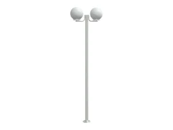 Iluminación Exterior-Farolas de exterior 3 unidades acero inoxidable 215 cm ES155624 Plateado