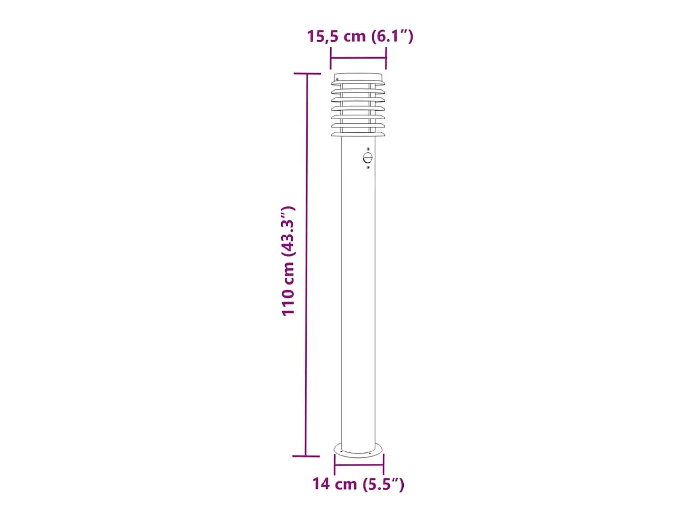Discount Helloshop26 Farolas y sensores para exterior 3 piezas acero inoxidable negro 02_0042575 Gris