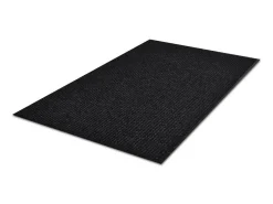 Felpudo-Felpudo alfombra de entrada PVC 90x60 cm ES697101 Negro
