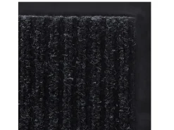 Felpudo-Felpudo alfombra de entrada PVC 90x60 cm ES697101 Negro