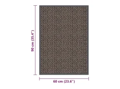 Clearance Felpudo de nudo marrón oscuro 60x90 cm ES881242 Marru00f3n
