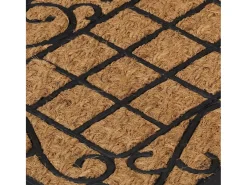 Felpudo rectangular de goma y fibra de coco 45x75 cm ES213549 Marru00f3n Best