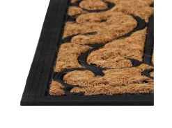Felpudo rectangular de goma y fibra de coco 45x75 cm ES213549 Marru00f3n Best