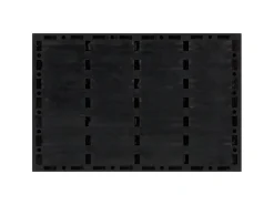 New Felpudo rectangular de goma y fibra de coco 40x60 cm ES842302 Negro