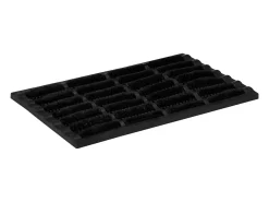 New Felpudo rectangular de goma y fibra de coco 40x60 cm ES842302 Negro