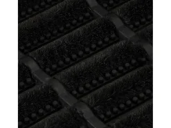 New Felpudo rectangular de goma y fibra de coco 40x60 cm ES842302 Negro