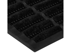New Felpudo rectangular de goma y fibra de coco 40x60 cm ES842302 Negro