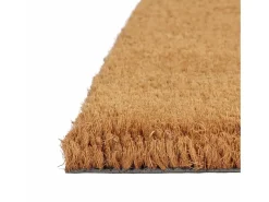 Felpudo semicircular de fibra de coco natural 60x90 cm ES499734 Marru00f3n