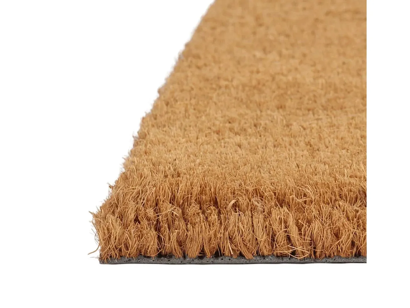 Felpudo-Felpudo semicircular de fibra de coco natural 60x90 cm ES786191 Marru00f3n