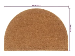 Felpudo-Felpudo semicircular de fibra de coco natural 60x90 cm ES786191 Marru00f3n
