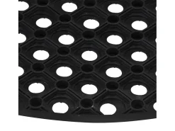 Hot Felpudo semicircular de goma 45x75 cm ES521539 Negro
