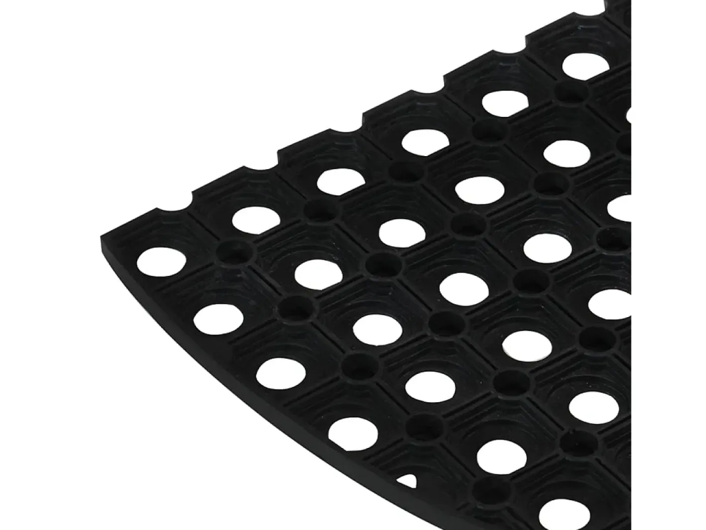 Hot Felpudo semicircular de goma 45x75 cm ES521539 Negro