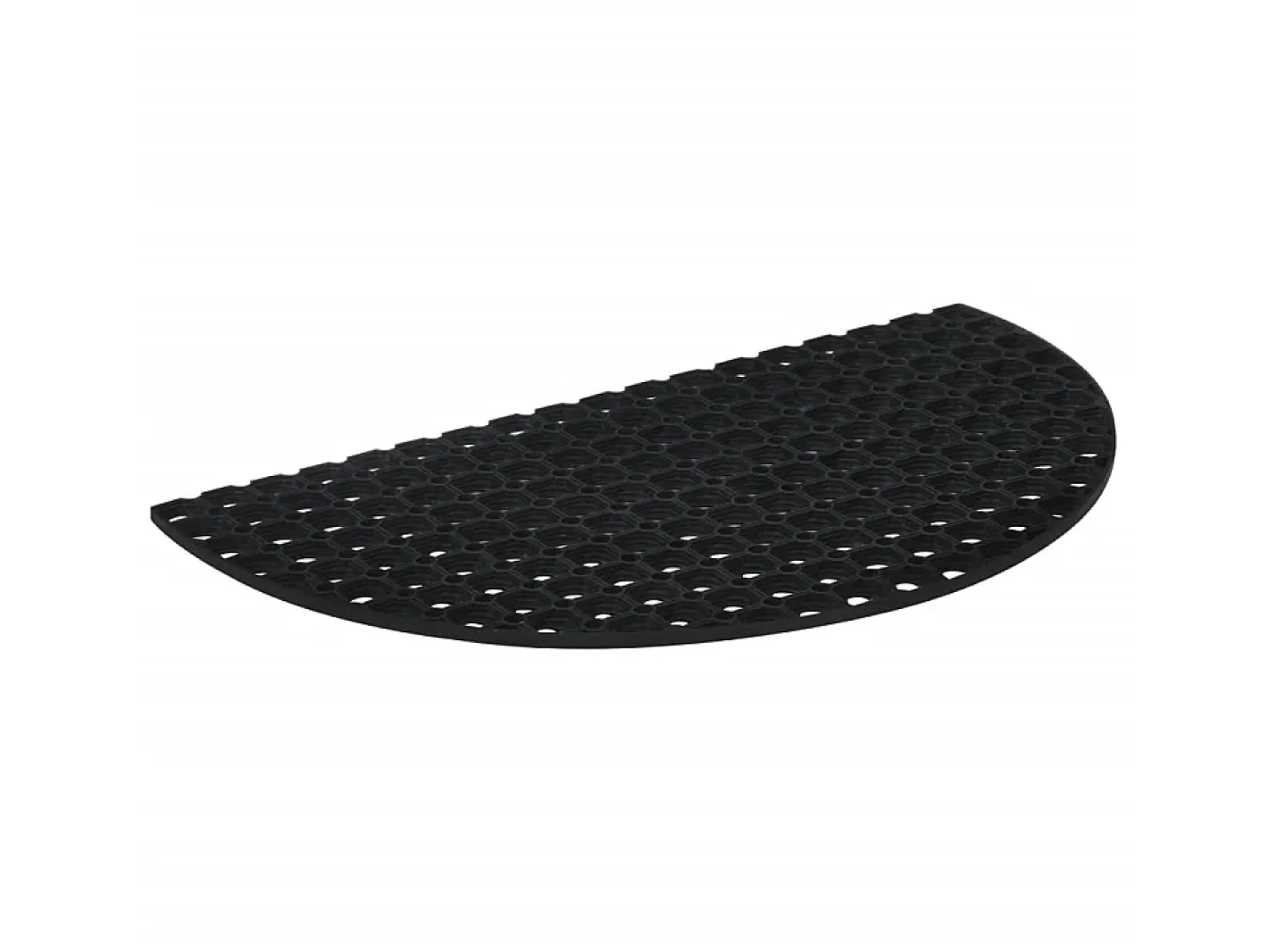 Hot Felpudo semicircular de goma 45x75 cm ES521539 Negro
