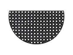 Hot Felpudo semicircular de goma 45x75 cm ES521539 Negro