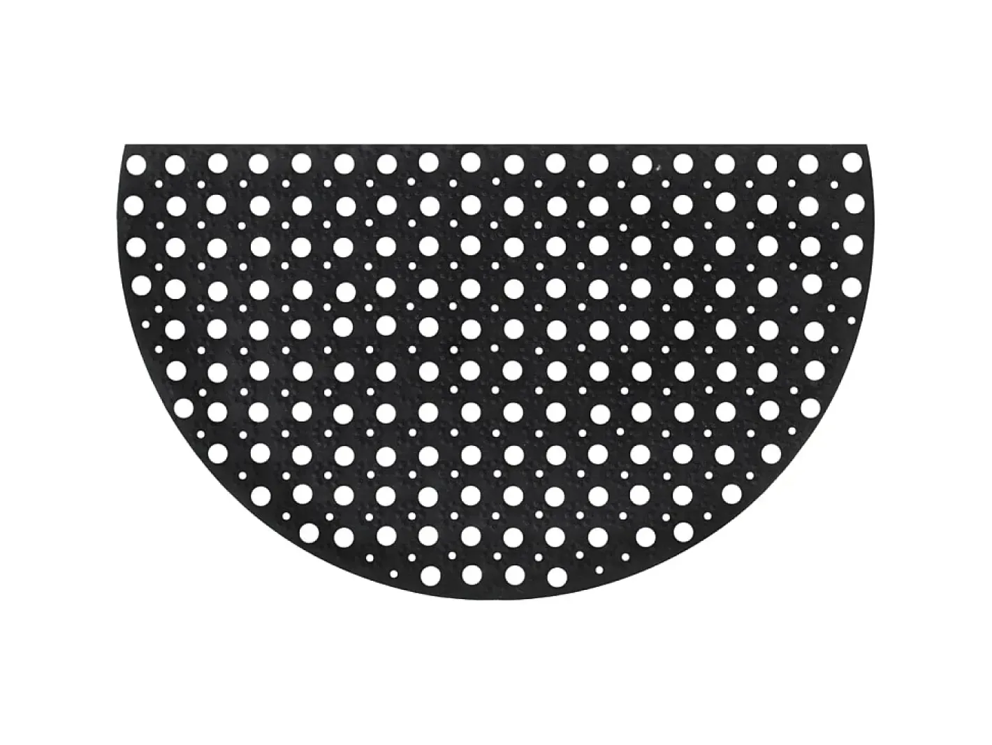 Hot Felpudo semicircular de goma 45x75 cm ES521539 Negro