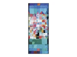 Felpudo-Felpudo 50x75 tejido estampado fresco CASAS Azul