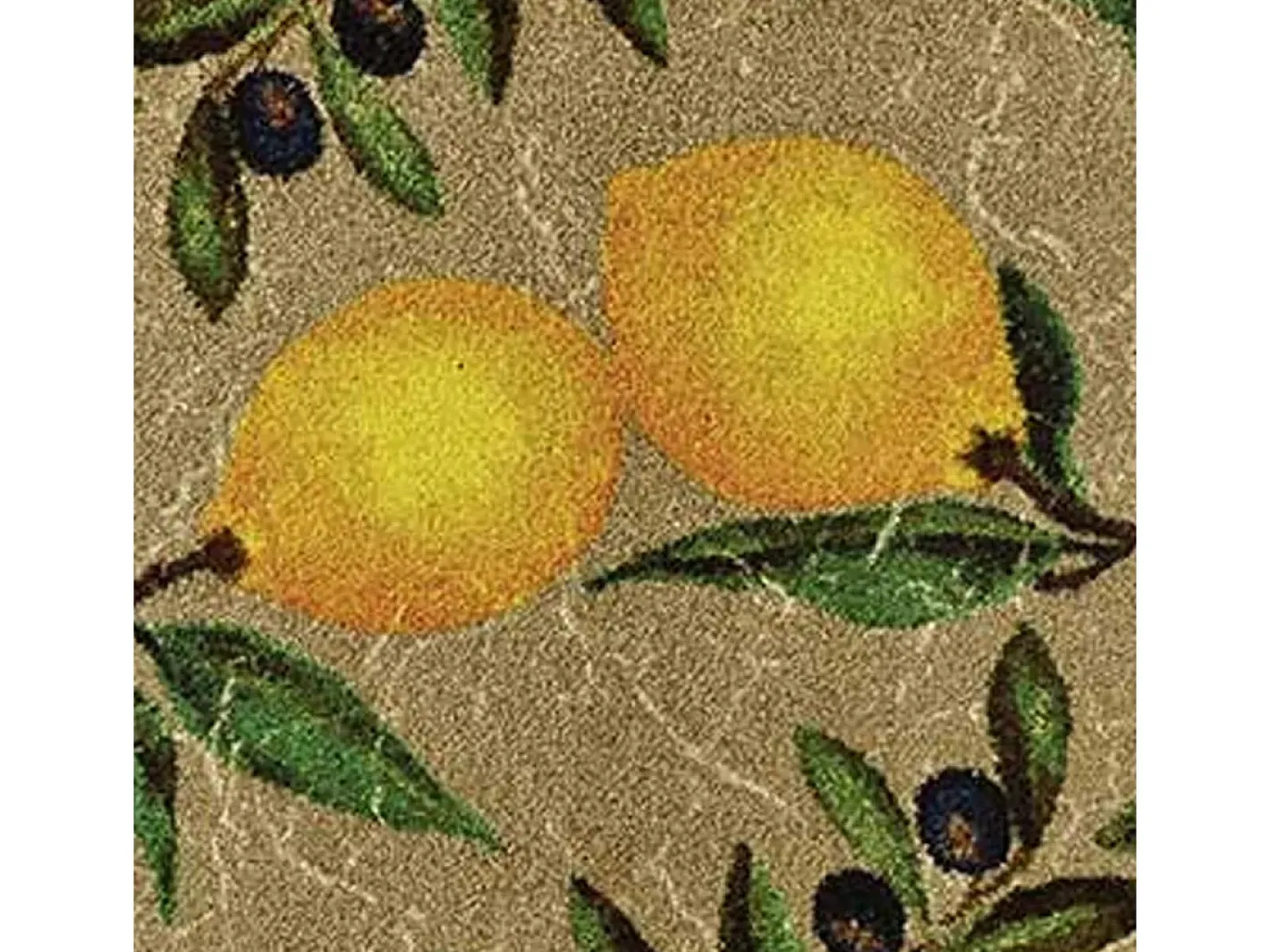Felpudo 50x75 tejido estampado floral LE CITRON marrón Marru00f3n