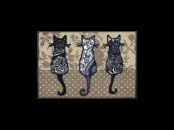 Sale Felpudo 50x75 tejido estampado animales KATBANDE marrón Marru00f3n