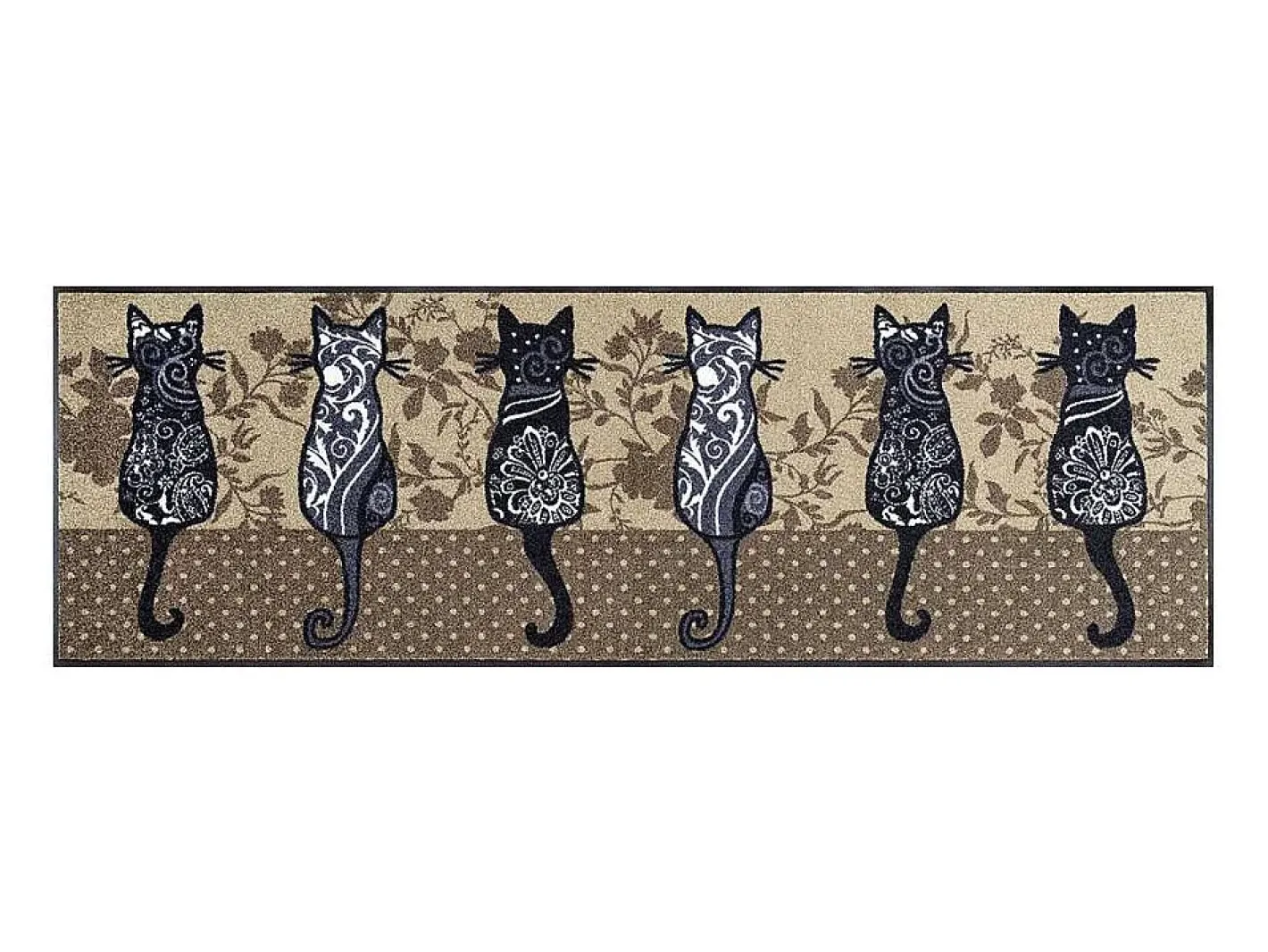 Sale Felpudo 50x75 tejido estampado animales KATBANDE marrón Marru00f3n