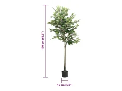 Planta Artificial-Ficus artificial 756 hojas 170 cm Verde