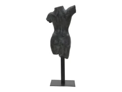 Discount Figura decorativa busto mujer de resina negra Afrodite Negro