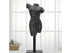 Discount Figura decorativa busto mujer de resina negra Afrodite Negro