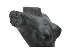 Discount Figura decorativa busto mujer de resina negra Afrodite Negro