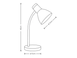 Flexo Argos Bel Air diseño nórdico blanco/madera Ø15x42 cm Transparente Online