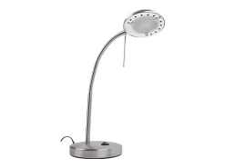 Lámpara De Mesa-Flexo STU Lumit 40W cuerpo articulado niquel Ø28x43 cm Plateado