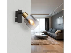 Foco metal mate, 1x E14 Negro Best