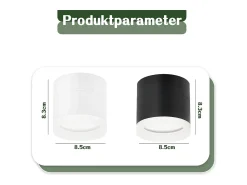 NETTLIFE Foco de superficie LED foco de superficie - foco de techo redondo de 5W foco de superficie GX53 luz de techo acrílica pequeña cálido 3000K Blanco Clearance
