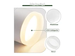 NETTLIFE Foco de superficie LED foco de superficie - foco de techo redondo de 5W foco de superficie GX53 luz de techo acrílica pequeña cálido 3000K Blanco Clearance