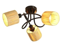 Discount NETTLIFE Foco de techo de 3 luces para pasillo - Lámpara de techo vintage Negro