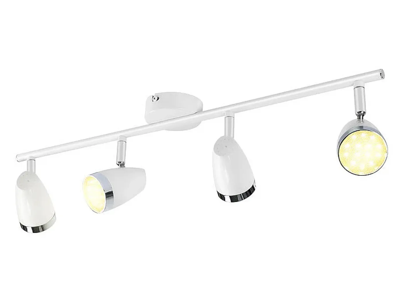 NETTLIFE Foco de techo LED 4 bombillas moderno 4W cálido 3000K Blanco Clearance