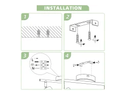 Discount NETTLIFE Foco de techo LED 4 focos moderno 4W 3000K orientable 350° Negro