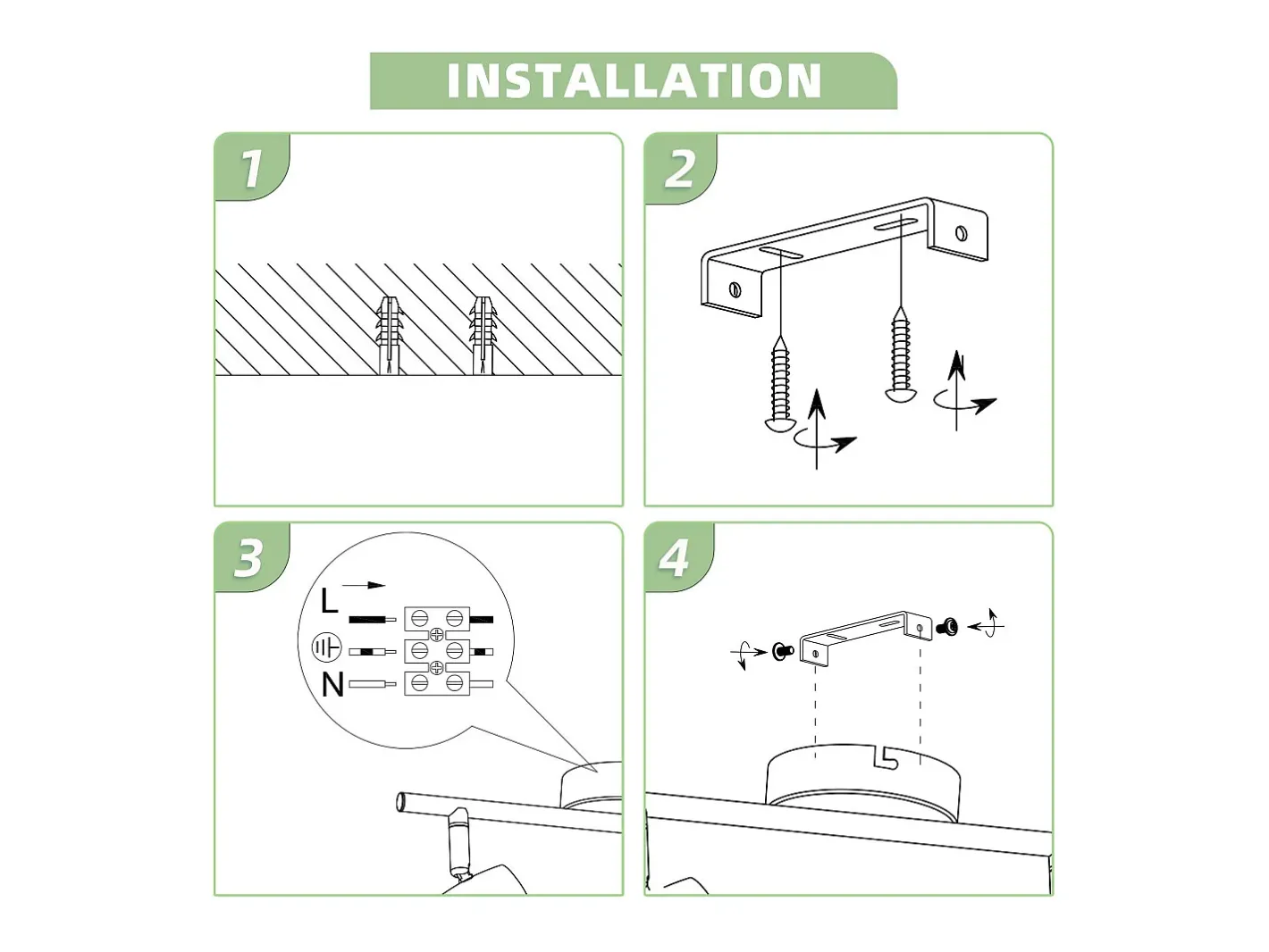 Discount NETTLIFE Foco de techo LED 4 focos moderno 4W 3000K orientable 350° Negro