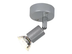 NETTLIFE Foco de techo LED regulable GU10 de 1 bombilla Foco de techo industrial para sala de estar Plateado