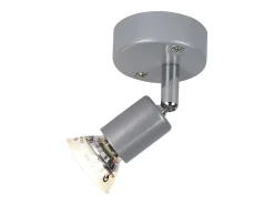 NETTLIFE Foco de techo LED regulable GU10 de 1 bombilla Foco de techo industrial para sala de estar Plateado