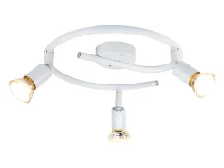Best NETTLIFE Foco de techo LED regulable GU10 con 3 llamas, foco de techo industrial para sala de estar Blanco
