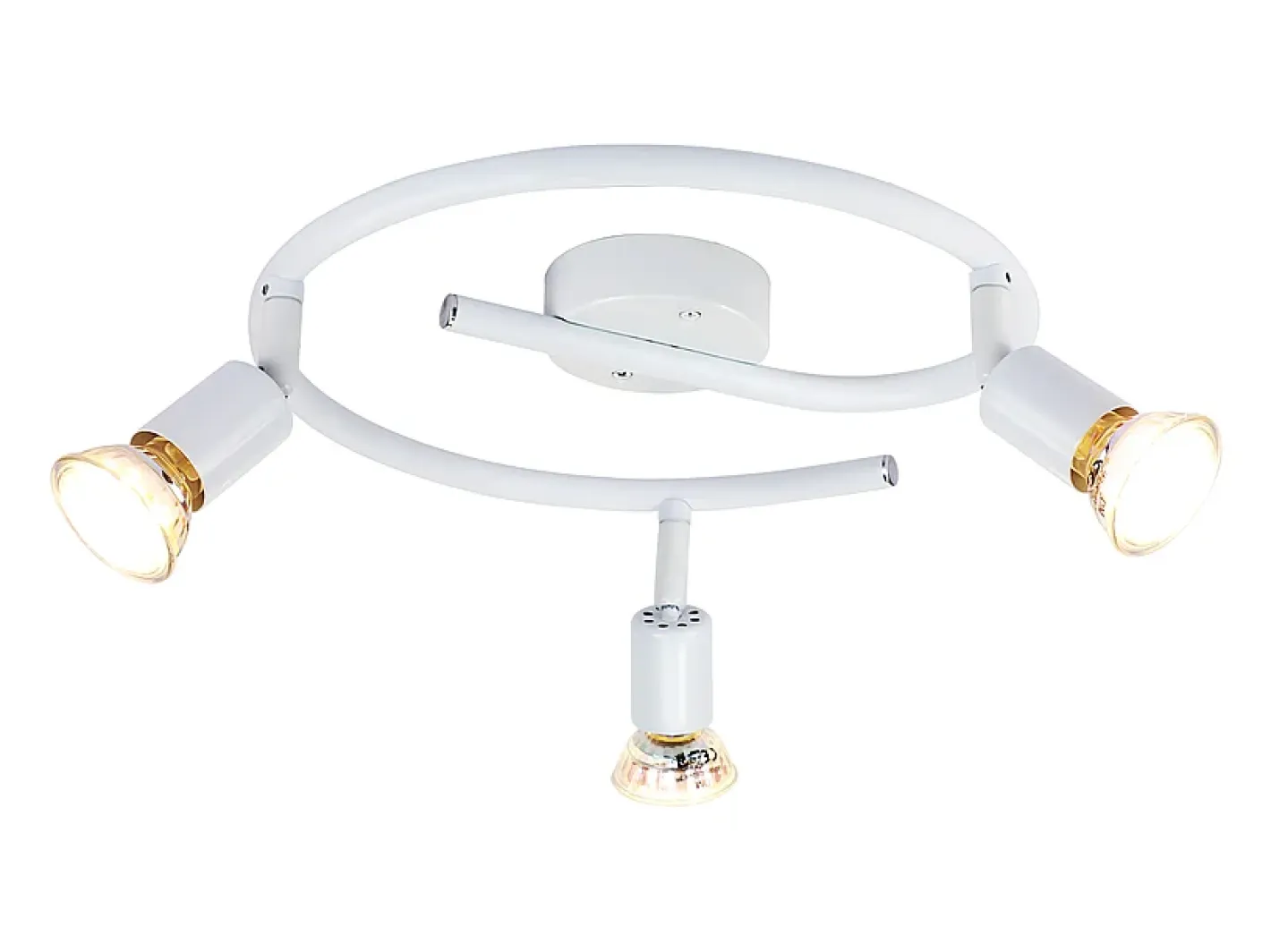 Best NETTLIFE Foco de techo LED regulable GU10 con 3 llamas, foco de techo industrial para sala de estar Blanco