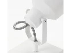 Sale NETTLIFE Foco de techo de 2 llamas orientable a 350° con casquillo E14 vintage, diseño de alta calidad en madera veteada Blanco