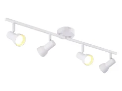 NETTLIFE Foco de techo de 4 llamas GU10, diseño moderno, de metal, para salón, pasillo Blanco Discount