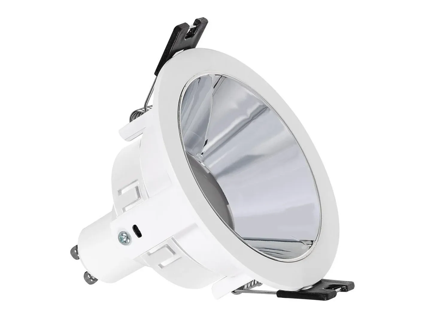 Discount Ledkia Foco Downlight Cónico GU10 6W Corte Ø 75 mm PC Galvanizado No Flicker 6500K Blanco Frío Plateado
