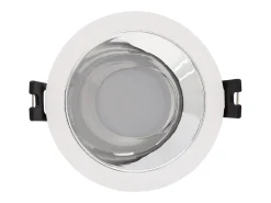Discount Ledkia Foco Downlight Cónico GU10 6W Corte Ø 75 mm PC Galvanizado No Flicker 6500K Blanco Frío Plateado